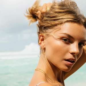 RAKOL EP5605 moda Ins lindo Simple celebridad chapado en oro aro abrazo pendientes joyería de las mujeres - Product Image 2