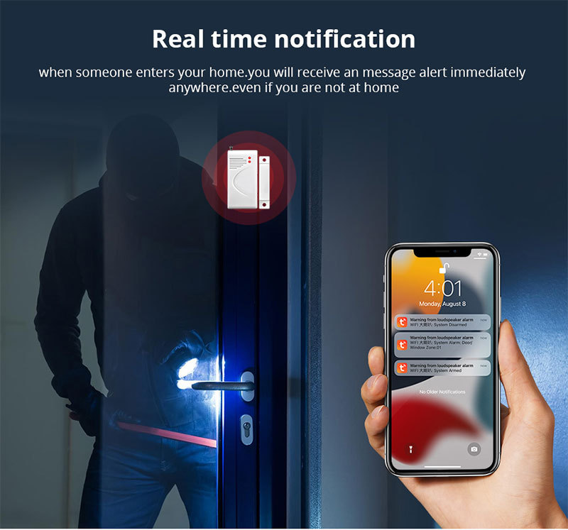 High Ddecibel Siren 433MHz Wireless Door Windows Sensor Tuya WiFi Alarm System Smart Home Security Burglar Alarm · image 5