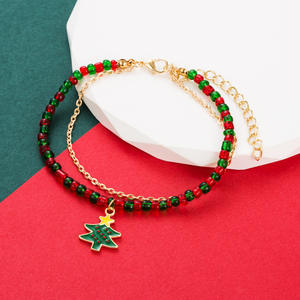 Go Party-joyería <span class=keywords><strong>de</strong></span> Navidad, árbol <span class=keywords><strong>de</strong></span> Navidad, Cascabel, bastón, caja <span class=keywords><strong>de</strong></span> regalo, colgante, <span class=keywords><strong>pulsera</strong></span>, cadena <span class=keywords><strong>de</strong></span> aleación <span class=keywords><strong>de</strong></span> doble capa, abalorio, <span class=keywords><strong>pulsera</strong></span> - Product Image 4