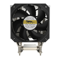 Serveur informatique de bureau COOLSERVER CS-AM5-4UR23-T AM5 avec 5 caloducs en cuivre, ventilateur de refroidissement CPU à roulement à billes, TDP 210W