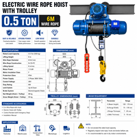 Promotion : Treuil électrique à câble de 10 tonnes, 380V triphasé, 10t CD1 MD1, pour levage sur pont roulant d'usine, en stock