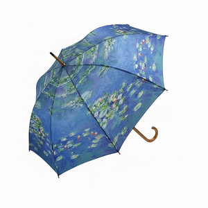 Parapluie de saut en bois AU-02226 Design d'art "Nénuphars II" de Monet - Product Image 1