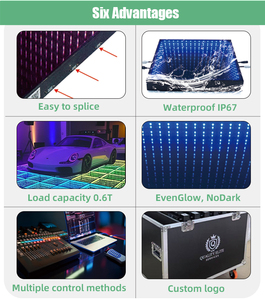 Pavimento da Ballo Commerciale con Decorazione a LED, Schermo Luminoso DMX per Matrimoni, Tappeto Luminoso 3D per Danza - Product Image 4