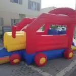 Château gonflable sur le thème du train, structure de saut en nylon pour enfants, parc d'aventure, garderie, jeux en plein air - Product Image 2