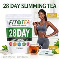 Thé Fit Tea aux herbes pour 28 jours, sachets de thé, soutien digestif, plantes naturelles, thé minceur doux