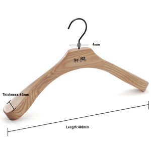 Ganci Neri per Appendiabiti in Legno di Lusso <span class=keywords><strong>Color</strong></span> Castagna con Logo - Product Image 3