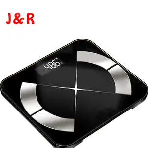 J & R精密396磅无线室内浴室应用智能身体健康分析体重秤，带应用程序数字显示1.3千克