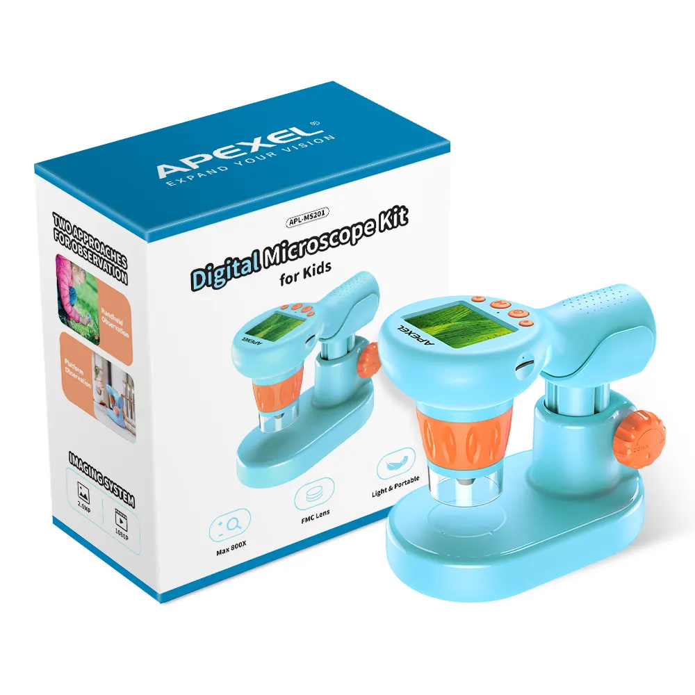 Kinderen Speelgoed Wetenschap Microscoop Kit Stam Leren Educatieve Hd Video Foto Digitale 800x Zoom Digitale Lcd Microscoop Camera