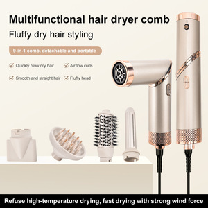Sèche-cheveux électrique pliable avec peigne à air chaud et <span class=keywords><strong>fer</strong></span> à boucler, protection contre la surchauffe, air chaud/froid, 5-en-1 pour la maison - Product Image 2