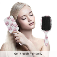 Brosse à cheveux professionnelle en plastique avec coussin d'air et logo personnalisé pour femmes, massage du cuir chevelu, écologique, cadeaux de luxe pour fêtes