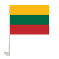 Drapeau national de la Macédoine du Nord à clipser sur la vitre de voiture, drapeau décoratif à suspendre, drapeau de voiture pour supporters, monté sur véhicule