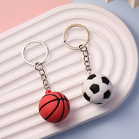 Porte-clés créatif de simulation de ballon de football, ensemble de porte-clés de basket-ball, petite poupée pendentif