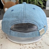 Gorra de Béisbol de Mezclilla con Logotipo Personalizado, 6 Paneles, Algodón Bordado, Estilo Desestructurado, Vintage, Retro, para Hombre, Venta al Por Mayor, Estilo Punk Urbano
