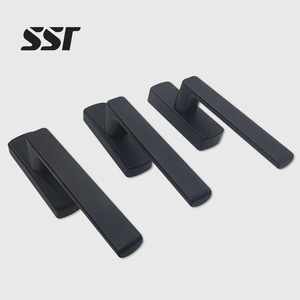 Modern Broken Bridge <b>Black</b> Casement Window Screen Integrated Outward Opening Glass Handle Rotatable Left Right <b>Door</b> Window <b>Knob</b> - Product Image 1