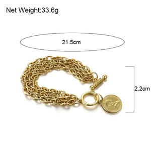Zooying-Pulseras de cadena con abalorio de Color dorado para mujer y hombre, brazaletes de aleación de acero inoxidable, joyería de <span class=keywords><strong>avatar</strong></span> - Product Image 5