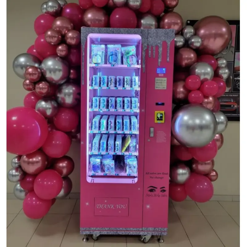 Máquina de venda automática de joias com gloss para cílios de alta repetição, máquina de venda automática de unhas para venda