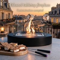Table de foyer au bioéthanol à prix d'usine OEM, cheminée de table portable sans fumée pour fêtes, maison, patio, jardin, décoration