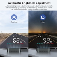 2025 M22 GPS Windshield HUD Speedometer dengan Jam Layar LED Lebar 3,5 Inci Garansi 1 Tahun Cocok untuk Semua Kendaraan