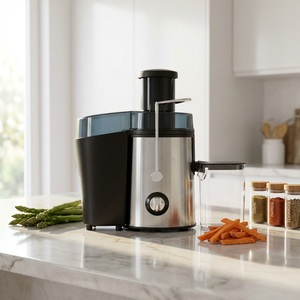 <span class=keywords><strong>Extracteur</strong></span> <span class=keywords><strong>de</strong></span> <span class=keywords><strong>jus</strong></span> centrifuge à large goulotte d'alimentation en acier inoxydable pour fruits et légumes, facile à nettoyer, fonctionnement sûr - Product Image 4