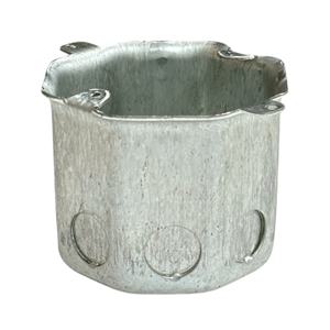 Caja de Conexiones Octagonal de Acero Galvanizado de 8.5 cm de Profundidad, 1.6 mm de Grosor, con Salidas de 1/2 Pulgada - Product Image 2