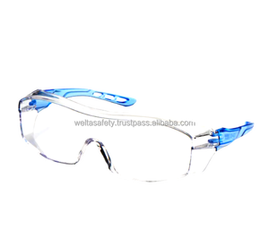 Gafas DE SEGURIDAD WELTA ANSI Z87.1 de PPE estándar con material de PC, lentes antiarañazos/antiniebla, diseño sin marco para el cuidado personal - Product Image 1