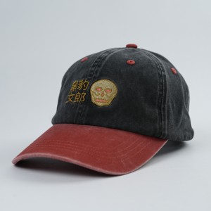 Axit rửa bông vải đau khổ không có cấu trúc Mũ bóng chày với tùy chỉnh thêu logo - Product Image 3