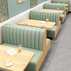 <span class=keywords><strong>Café</strong></span> banc sièges restauration rapide Restaurant Tables et chaises ensembles <span class=keywords><strong>Café</strong></span> Mobilier thé à bulles cabines canapé et chaises - Product Image 2