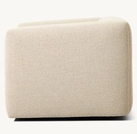 Fauteuil individuel en tissu de luxe américain, meuble de salon moderne, avec pieds en bois, style canapé modulaire