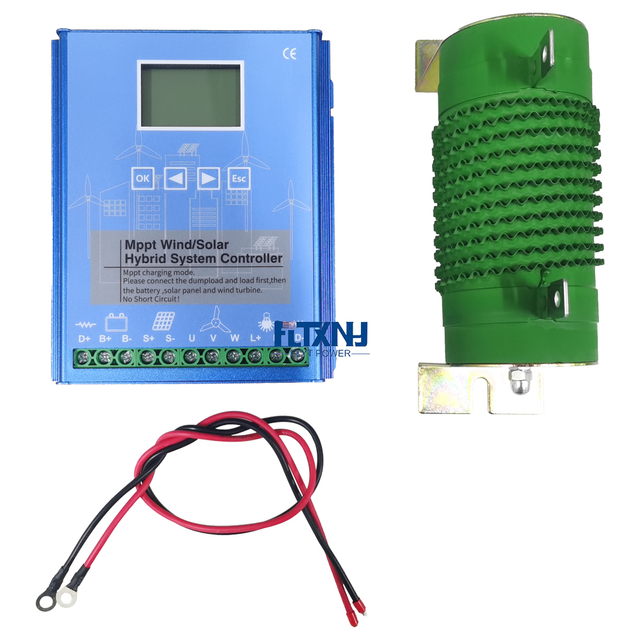 China Factory 1000W 12V 24V 48V 1KW Wind Solar Hybrid Charge Controller With Dump Load Regulator for Wind Turbine Solar Panels