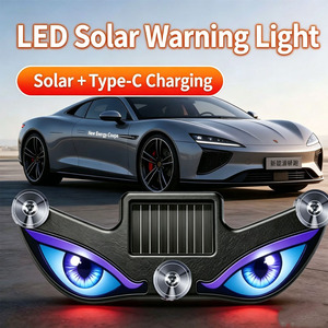 Universal Auto LED Solar Devil Eye <b>Light</b> Car Ambient <b>Light</b> <b>Wireless</b> Waterproof LED Solar <b>Light</b> - Product Image 1