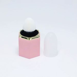 Hexagon Unique Lipgloss Big Wand <b>Brush</b> Pink 7ml Liquid <b>Blusher</b> Tubes Custom Empty Plastic Lip Gloss Tubes Packaging - Product Image 3