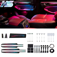 Éclairage ambiant LED pour voiture RGB 64 couleurs, bande acrylique pour l'éclairage ambiant intérieur de la voiture, pour Porsche Macan 2014-2025, symphonie galactique