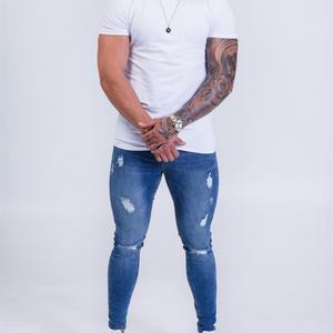 Jeans de Mezclilla Azules para Hombre, Diseño de Alta Calidad, Corte Super Skinny, Venta al Por Mayor - Product Image 4