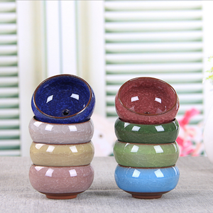 Minimacetas para plantas suculentas AAA273, cerámicas esmaltadas con grietas de hielo, maceta para jardín, hogar, decoración <span class=keywords><strong>Zakka</strong></span> artesanal, maceta de flores - Product Image 2
