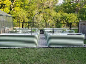 8x4x2ftレイズドガーデンベッドキット亜鉛メッキプランターレイズドガーデンボックス野菜用屋外金属レイズドガーデンベッド。 - Product Image 3