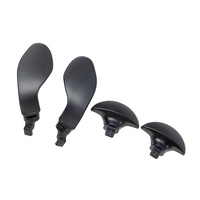 Pagaies arrière métalliques noires pour manette PS5 Edge, boutons arrière interchangeables en acier inoxydable, remplacement
