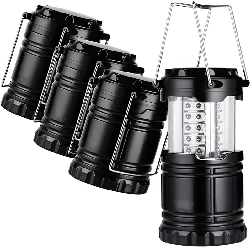 Fabbrica a buon mercato 30led 145 lumen Super luminoso appeso portatile telescopico uragano Led lanterna da campeggio alimentato da batteria AA