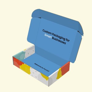 Boîte d'expédition en carton ondulé <span class=keywords><strong>orange</strong></span> personnalisée avec impression du logo de la marque, boîte de courrier ondulée personnalisée pour les petites entreprises - Product Image 2