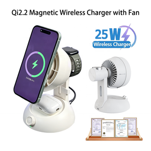 Nuevo Producto: Cargador Inalámbrico Universal 3 en 1 de 25W <span class=keywords><strong>para</strong></span> iPhone, Samsung, Xiaomi, <span class=keywords><strong>OPPO</strong></span>, Estación de Carga con Ventilador - Product Image 1
