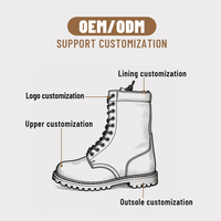 Usine OEM ODM personnalisé chaussures en cuir semelle en caoutchouc bottes de combat tactique pour homme