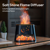 Diffuseur d'arômes à ions négatifs en plastique de 300 ml, lumière LED colorée dégradée, humidificateur ultrasonique ultra-silencieux pour la chambre à coucher et la maison