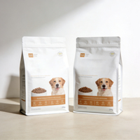 Sacs à fond plat refermables en plastique pour aliments congelés pour animaux de compagnie, avec logo personnalisé, pour friandises et snacks pour chiens