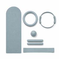 Ensemble d'accessoires de yoga et pilates personnalisables avec logo : poids de cheville et poignet, barre de musculation, barre de force, anneau de puissance, kit de pilates en silicone