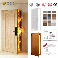 Porte en bois ignifugée de luxe 60/90/120 min, finition bois massif avec isolation acoustique, porte en bois ignifugée pour hôtel