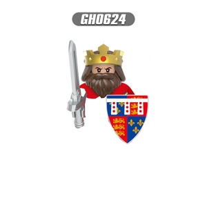 Figurines de guerriers médiévaux anciens en mini blocs de construction, chevalier soldat avec bouclier et lance, accessoires, jouet de collection DIY - Product Image 2