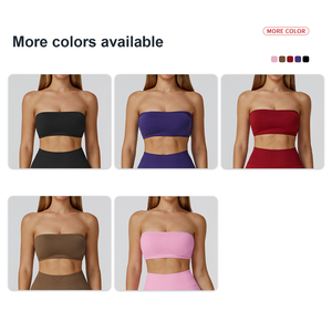 Custom High Quality Seamless <strong>Sports</strong> Top One Piece <strong>Bandeau</strong> Yoga Vest Women Quick-Drying Breathable Running Fitness <strong>Sports</strong> <strong>Bras</strong> - Product Image 3
