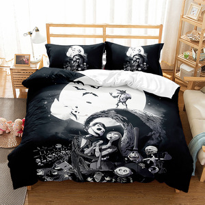 Mới Đến Tùy Chỉnh 3Pcs Ghostface Ma Scream Halloween Bộ Đồ Giường Thiết Lập + 2 Gối Trường Hợp Bộ Đồ Giường Bộ Chăn Bìa Chăn Bộ - Product Image 3