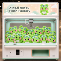 Jouets en peluche grenouille verte mignonne de haute qualité avec lunettes, 8 pouces, animaux en peluche, prix pour machines à griffes d'arcade