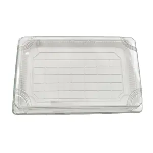 PCC High Temperature Resistant Food Fresh Trays Frozen Vegetables Fruits Bottom Tray Sushi Box Cake Box PP Biodegradable