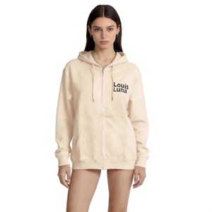 Sweat-shirt à capuche pour femme Hdj, beige, manches longues, fermeture éclair sur le devant, vêtements décontractés d'automne, tailles M, L, XL, 2XL - Product Image 1